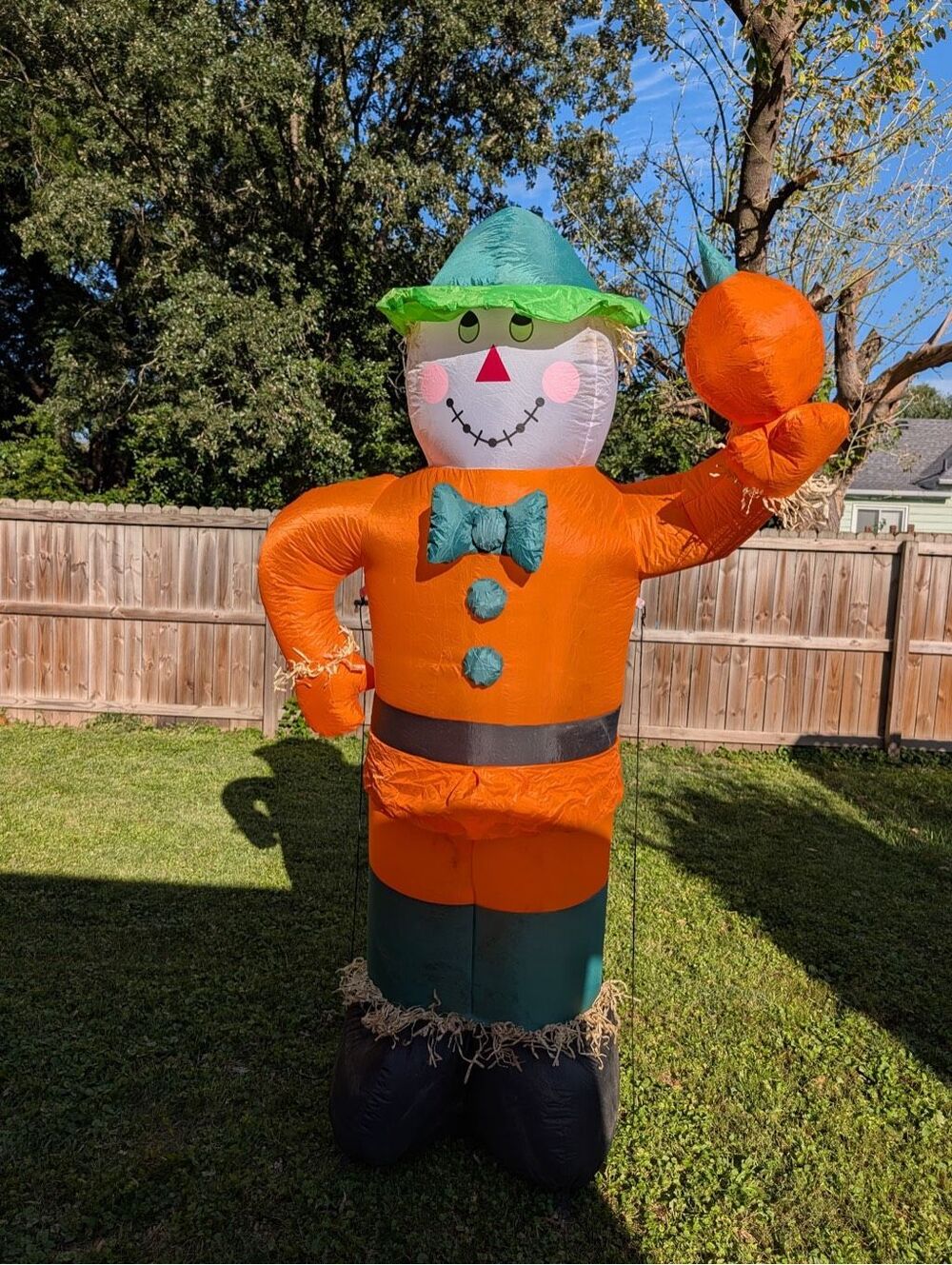 8 FOOT AIRBLOWN INFLATABLE SCARECROW THANKSGIVING HALLOWEEN/TESTED WORKS